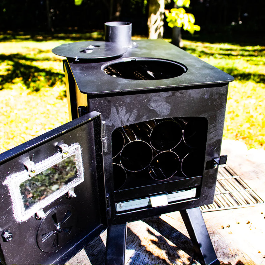 Tragbarer Mini-Holzofen, alles passt zur Aufbewahrung hinein