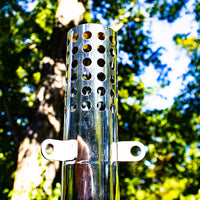 Blick auf den Schornsteinausgang