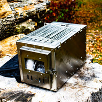 Zusammengeklappt, leicht zu transportieren