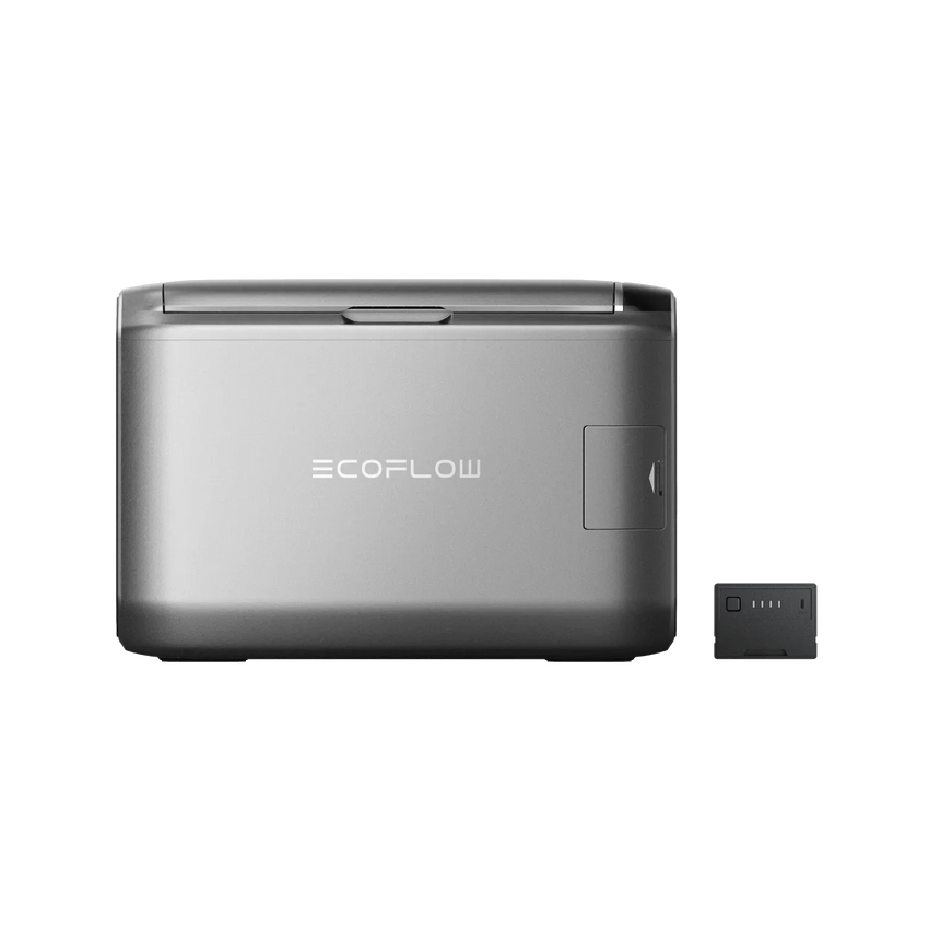 Seitenansicht mit einsteckbarer Batterie für die Kühlbox