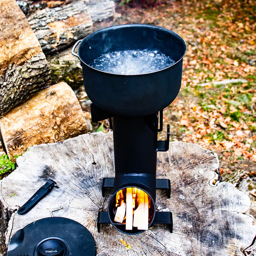 Wasser, das im Topf kocht