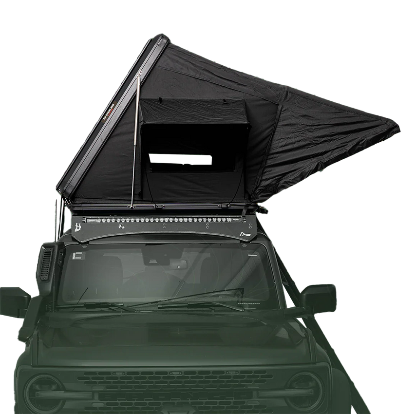 Vorderansicht des Dachzeltes