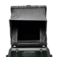 Leichtes Dachzelt für 2 Personen, Rückansicht offen