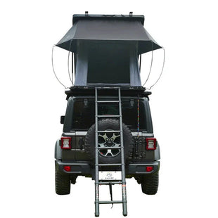 Rückansicht des starren 2-Personen-Dachzeltes