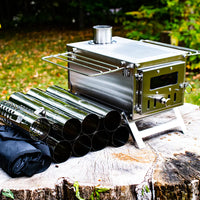 Blick mit den Schornsteinen