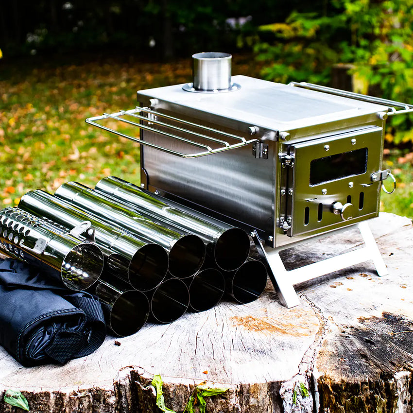 Blick mit den Schornsteinen